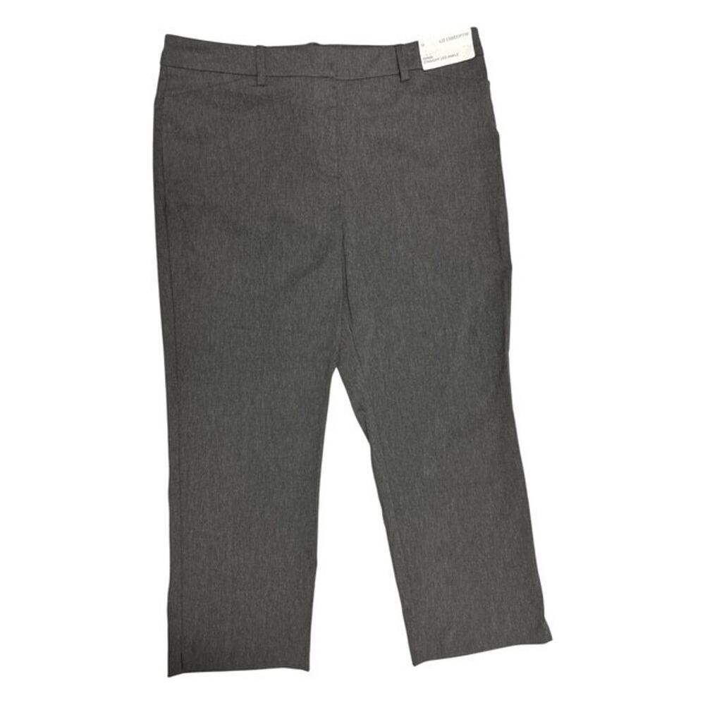 Liz Claiborne size 18 Pants Emma Straight Leg Ankle Gray Charcoal Heather Rayon